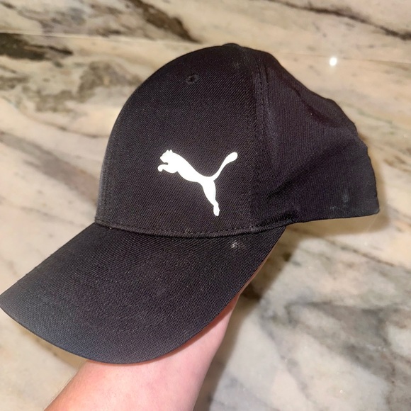 Unisex Puma Black‎ Logo Hat Flexfit - Picture 1 of 5
